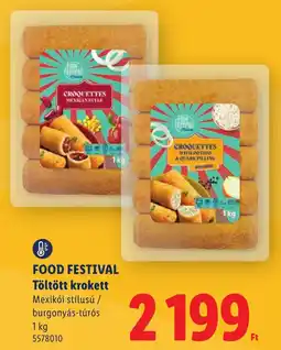 Lidl Food festival töltött krokettt ajánlat