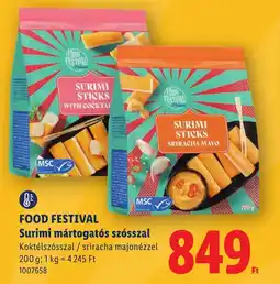 Lidl Food festival surimi mártogatós szósszal ajánlat