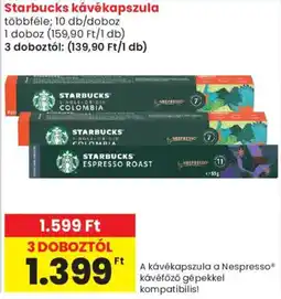 Spar Market starbucks kávékapszula ajánlat