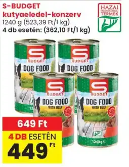 Spar Market S budget kutyaeledel-konzerv ajánlat