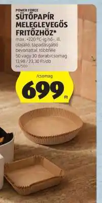 ALDI POWER FORCE Sütőpapír Meleglevegős Fritőzhöz ajánlat