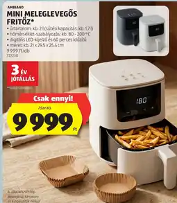 ALDI Ambiano Mini Meleglevegős Fritőz ajánlat