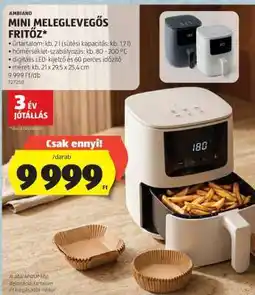 ALDI Ambiano Mini Meleglevegős Fritőz ajánlat
