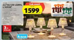 ALDI CASALUX ASZTALI LED-LÁMPA, 4 DARAB ajánlat