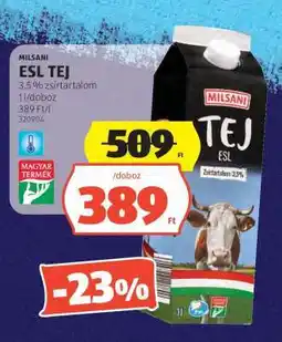 ALDI MILSANI ESL TEJ ajánlat