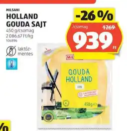 ALDI MILSANI HOLLAND GOUDA SAJT ajánlat