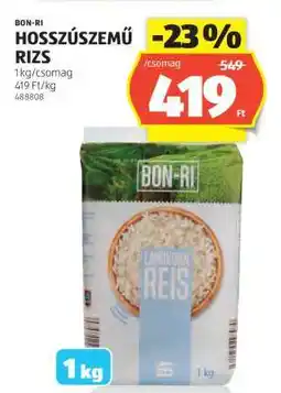 ALDI BON-RI Hosszúszemű Rizs ajánlat