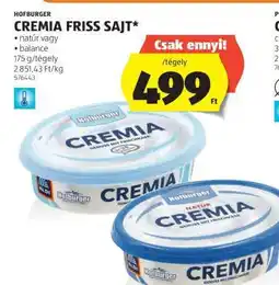 ALDI Hofburger Cremia Friss Sajt ajánlat