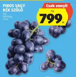 ALDI Piros vagy kék szőlő ajánlat
