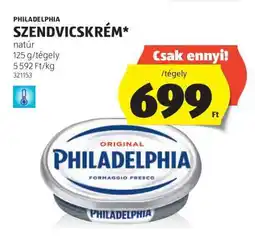 ALDI Philadelphia szendvicskrém ajánlat