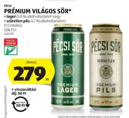 ALDI Pécsi Prémium Világos Sör ajánlat