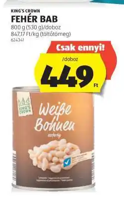 ALDI KING'S CROWN FEHÉR BAB ajánlat