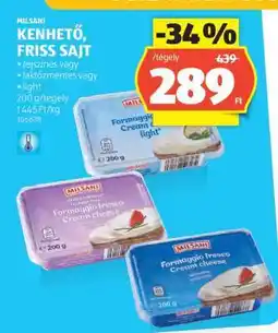 ALDI Milsani Kenhető, Friss Sajt ajánlat