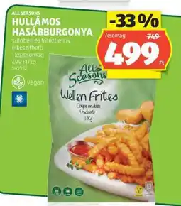 ALDI All Seasons Hullámos Hasábburgonya ajánlat
