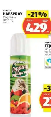 ALDI Globetti Habspray ajánlat