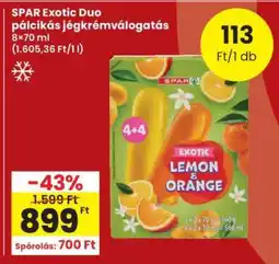 Interspar SPAR Exotic Duo pálcikás jégkrémválogatás ajánlat