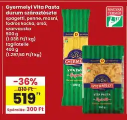 Interspar Gyermelyi Vita Pasta durum száraztészta ajánlat
