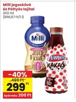 Interspar Milli jegeskávé és Pöttyös tejital ajánlat