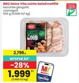 Interspar BBQ Dolce Vita csirke belsőmellfilé ajánlat
