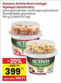 Interspar Danone Activia Rost mix&go tejalapú készítmény ajánlat