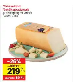 Interspar Cheeseland füstölt gouda sajt ajánlat