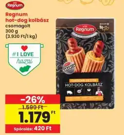 Interspar Regnum hot dog kolbász ajánlat