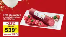 Interspar SPAR dán szalámi ajánlat