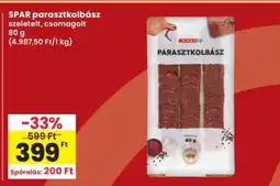 Interspar SPAR parasztkolbász ajánlat