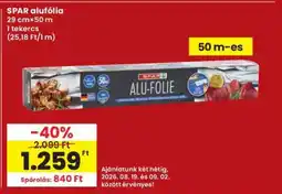 Interspar SPAR alufólia ajánlat