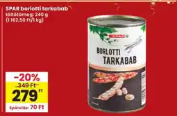Interspar SPAR borlotti tarkabab ajánlat