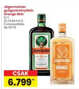 Interspar Jägermeister gyógynövénylikőr, Orange likőr ajánlat
