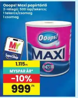 Interspar OOOPS! Maxi papírtörlő ajánlat