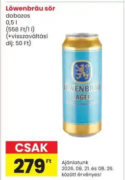 Interspar Löwenbräu sör ajánlat