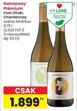 Interspar Kamocsay Prémium Irsai Olivér, Chardonnay ajánlat