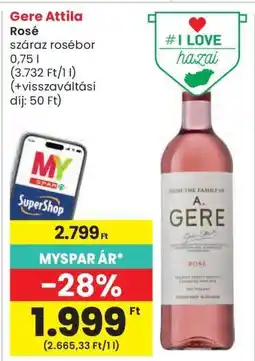 Interspar Gere Attila Rosé ajánlat