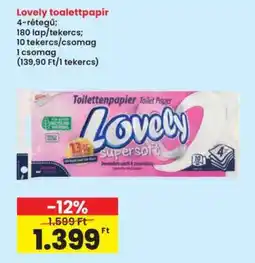 Interspar Lovely toalettpapír ajánlat
