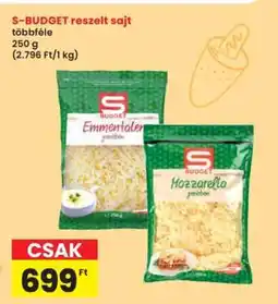 Interspar S-BUDGET reszelt sajt ajánlat