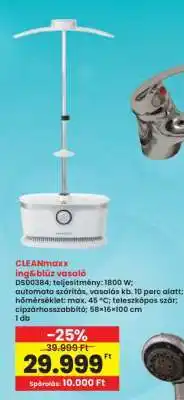 Interspar CLEANmaxx ing/blúz vasaló ajánlat