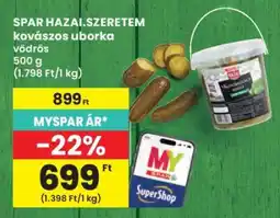 Interspar SPAR HAZAI.SZERETEM kovászos uborka ajánlat
