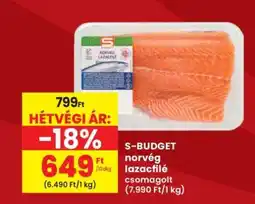 Interspar S-BUDGET norvég lazacfilé csomagolt ajánlat