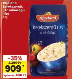 Spar Riceland kerek szemű „A” minőségű rizs ajánlat