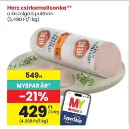 Spar Herz csirkemellsonka ajánlat