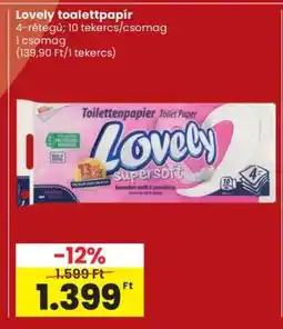 Spar Lovely toalettpapír ajánlat