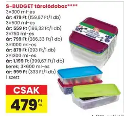 Spar S-BUDGET tárolódoboz ajánlat