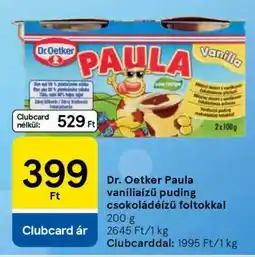 Tesco Dr. Oetker Paula vaníliaízű puding csokoládéízű foltokkal ajánlat