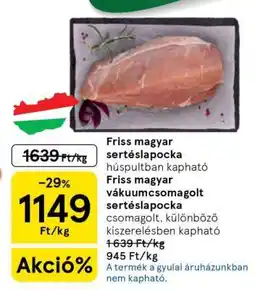 Tesco Friss magyar sertéslapocka ajánlat