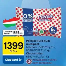 Tesco Pöttyös Túró Rudi Multipack ajánlat