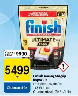 Tesco FINISH Mosogatógép kapszula ajánlat