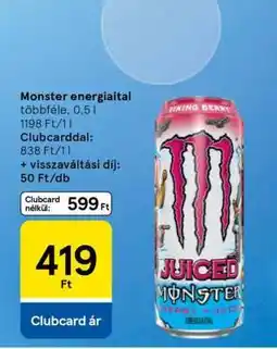 Tesco MONSTER Energiaital ajánlat