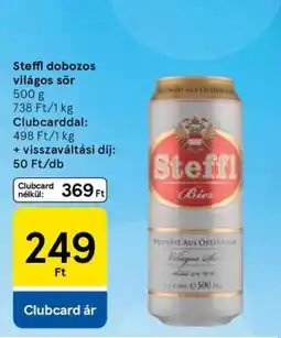 Tesco Steffl dobozos világos sör ajánlat